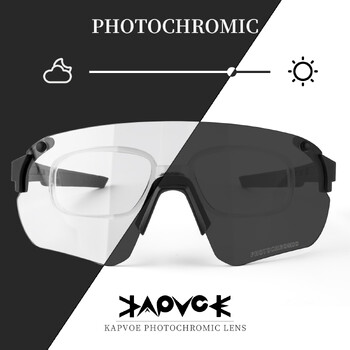 Kapvoe Photochromic Cycling Γυαλιά Αθλητικά Γυαλιά Τρεξίματος Ημερήσια Νύχτα Γυαλιά ηλίου προστασίας UV400 για άνδρες Γυναικεία MTB Glass