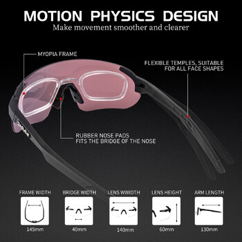 Kapvoe Photochromic Cycling Γυαλιά Αθλητικά Γυαλιά Τρεξίματος Ημερήσια Νύχτα Γυαλιά ηλίου προστασίας UV400 για άνδρες Γυναικεία MTB Glass