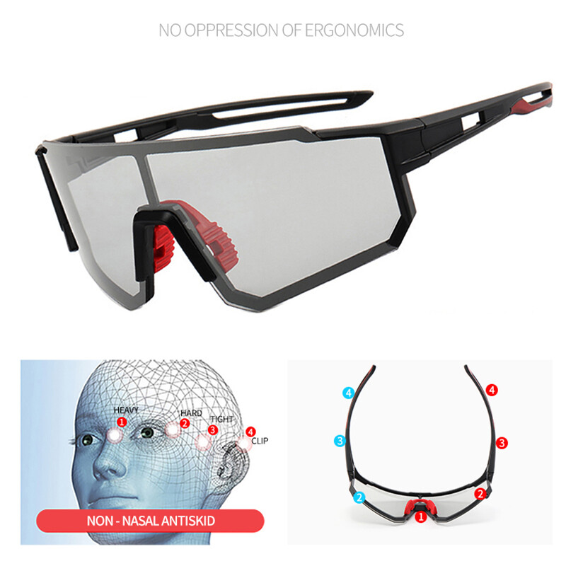 Фотохромни спортни слънчеви очила MTB Мъже Жени Поляризирани очила UV400 Очила Бягане Риболов Колоездене Шосейни велосипедни очила