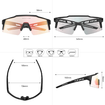 Kapvoe Red Photochromic Cycling γυαλιά ηλίου για άντρες Μπλε γυαλιά φωτοχρωμίας Cycl Mountain New Bicycle Γυαλιά Γυαλιά Αθλητικά