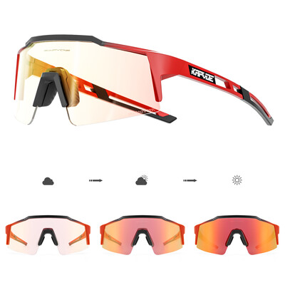 Kapvoe Piros Photochromic Kerékpáros Napszemüvegek Férfi Kék Photochromism Szemüvegek Cycl Mountain Új Kerékpáros Szemüvegek Szemüvegek Sport