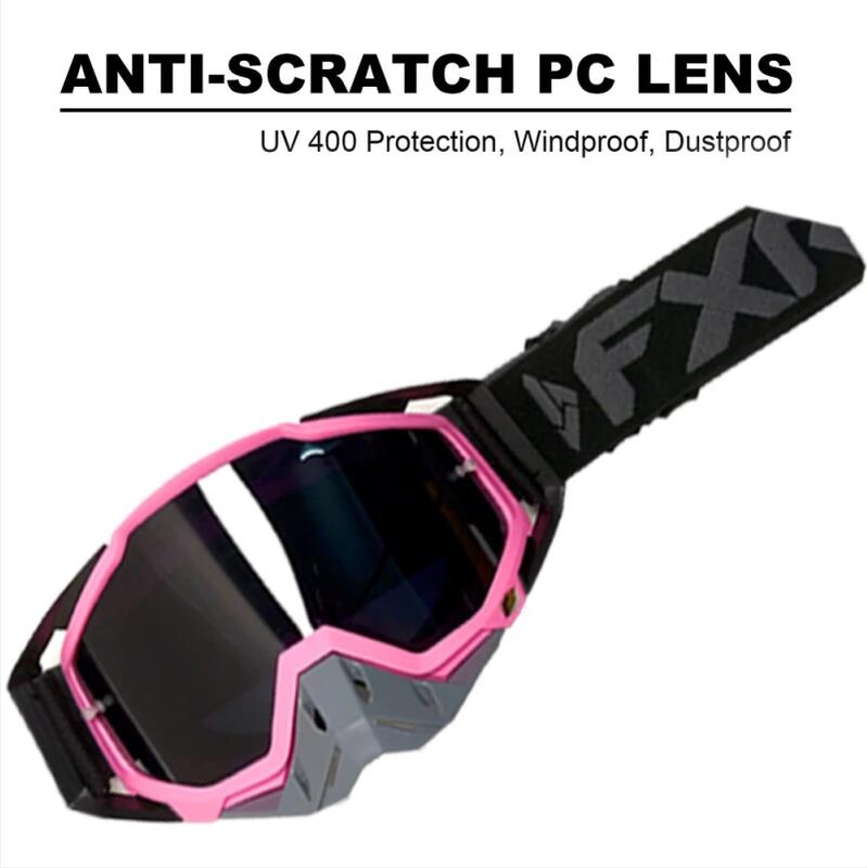 мотоциклетни очила за офроуд състезания，лещи с висока разделителна способност, устойчивост на вятър, против замъгляване, мръсен велосипед-FXR