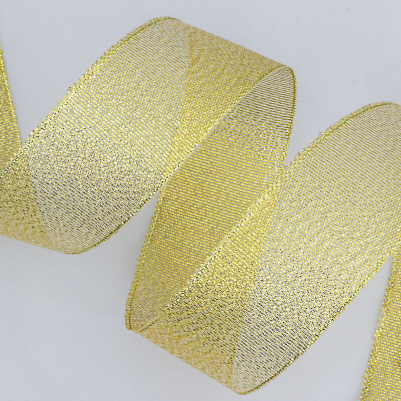 Златни и сребърни лукчета 5см*22м на производителя с висококачествени кутии за подаръци панделки сватбени аранжименти златни декоративни корсажи направи си сам