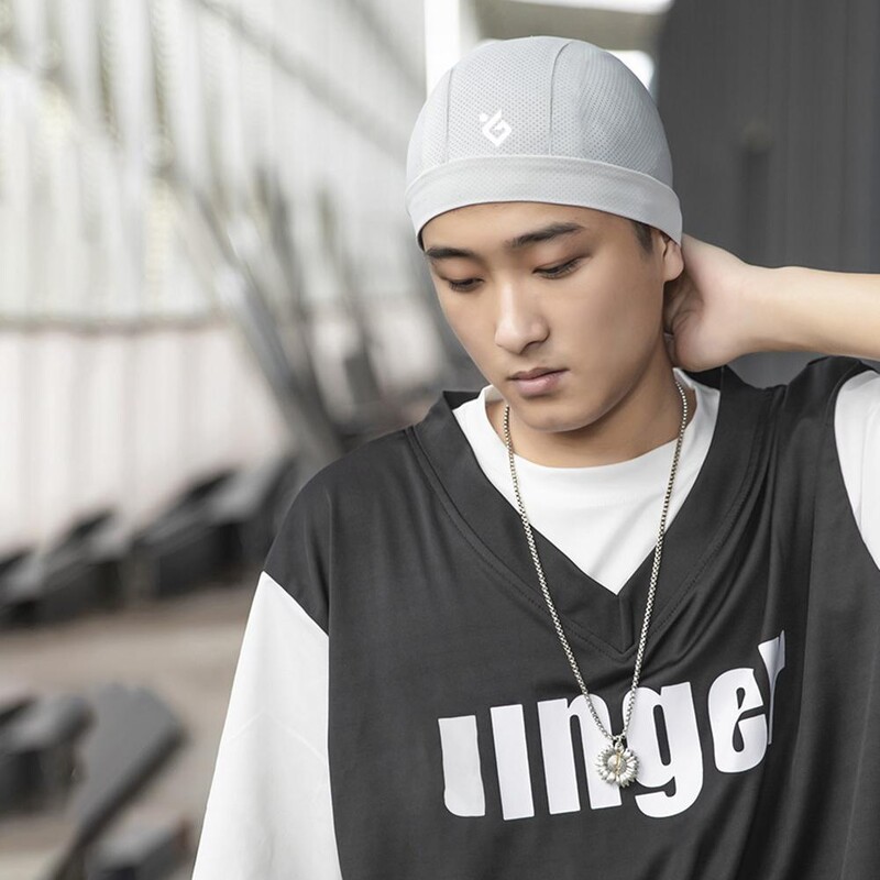 Охлаждаща капачка с череп Дишащи летни шапки за колоездене Ледена материя Анти-UV Велосипед Шал за глава Подплата за каска Спортен риболов Шапка за бягане