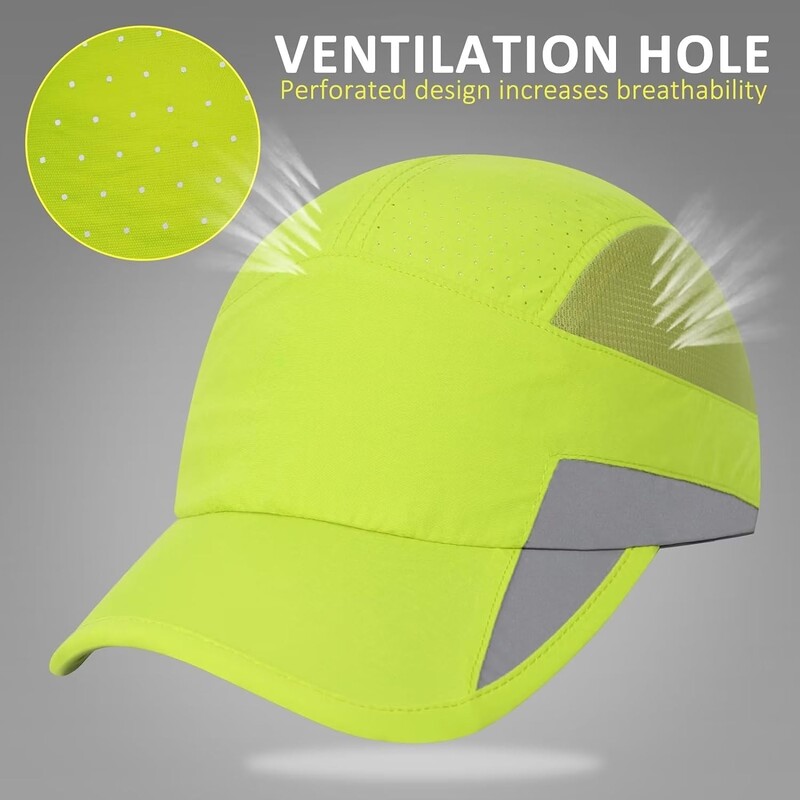 GADIEMKENSD Неструктурирана светлоотразителна дишаща спортна шапка бързо съхнеща за унисекс M51