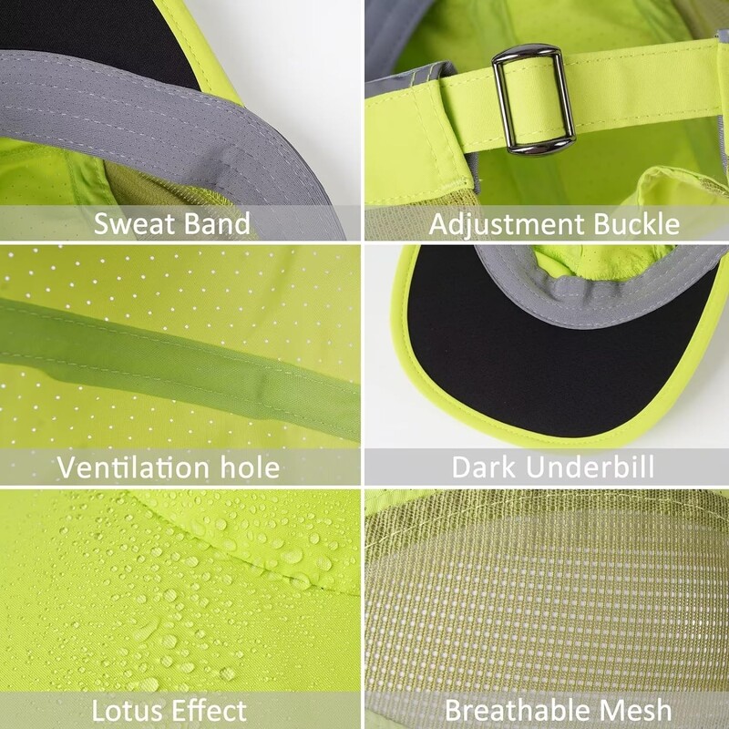 GADIEMKENSD Неструктурирана светлоотразителна дишаща спортна шапка бързо съхнеща за унисекс M51