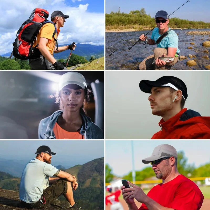 GADIEMKENSD Неструктурирана светлоотразителна дишаща спортна шапка бързо съхнеща за унисекс M51