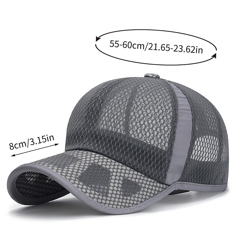 Бейзболна шапка за мъже, жени, спортна шапка, летен сенник, куха мрежа, дишаща шапка за спорт на открито, бягане, женска мъжка шапка за слънце Нова