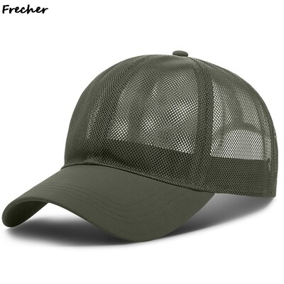 Teljes hálós futósapkák Légáteresztő hálósapka Nyári Férfi Női Kerékpározás Fitness Kazettás Kalap Szabadtéri Sport Snapback Kalapok