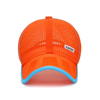 4-14 Child Summer Breathable Mesh Sunshade Cap Boy girl Letter Outdoor Sport Αντηλιακό αντηλιακό ποδήλατο Ρυθμιζόμενο καπέλο για τρέξιμο