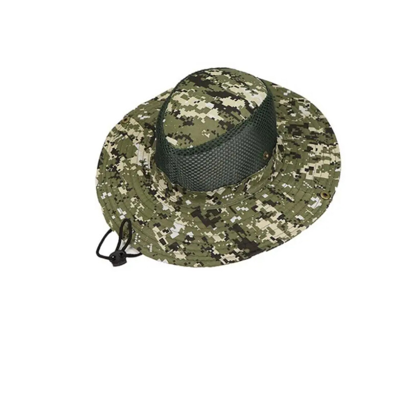 Външна дишаща мрежеста камуфлажна шапка с кофа Защита от слънце Лов Риболов Шапка за туризъм