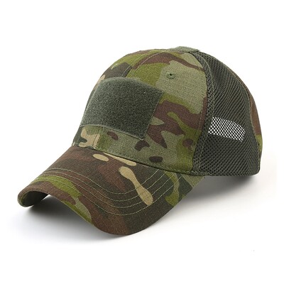 Kültéri terepszínű állítható sapka hálós taktikai Airsoft horgászat vadászat túrázás kosárlabda Snapback sapka férfiaknak felnőtteknek