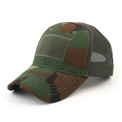 Kültéri terepszínű állítható sapka hálós taktikai Airsoft horgászat vadászat túrázás kosárlabda Snapback sapka férfiaknak felnőtteknek