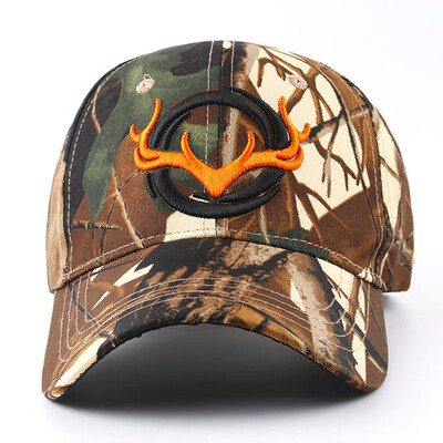 Férfi szabadtéri vadászat terepszínű dzsungel sapka 3D szarvasfej túrázás kazetta sapkák Camo baseball sapka horgászsapkák