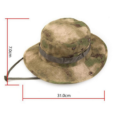 Boonie kalap kültéri széles karimájú napvédő sapka klasszikus amerikai harci hadsereg stílusú bokor dzsungel napsapka horgászathoz vadászat kemping Unisex