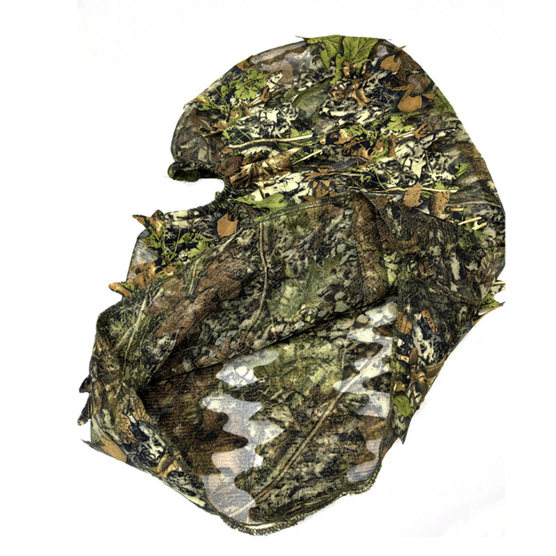 3D Maple Leaves Bionic Camouflage Лов Риболов Маска за лице Колоездене Слънцезащитена маска за цялото лице Джунгла Фотографиране Камо шапка Шапки