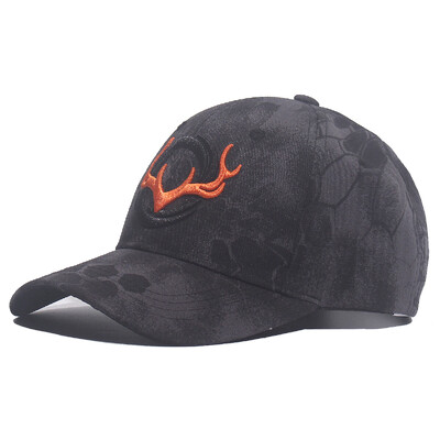Új Camo baseballsapka horgászsapkák férfi kültéri vadászat terepszínű dzsungelsapka 3D jávorszarvas fej túra kazetta sapkák
