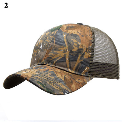 Camo baseball sapkák hálós nyári sapka terepszínű taktikai sapka szabadidős sapka taktikai baseball sapka Uniszex Camo Hat Trucker kültéri sapka