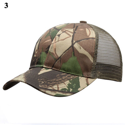 Camo baseball sapkák hálós nyári sapka terepszínű taktikai sapka szabadidős sapka taktikai baseball sapka Uniszex Camo Hat Trucker kültéri sapka