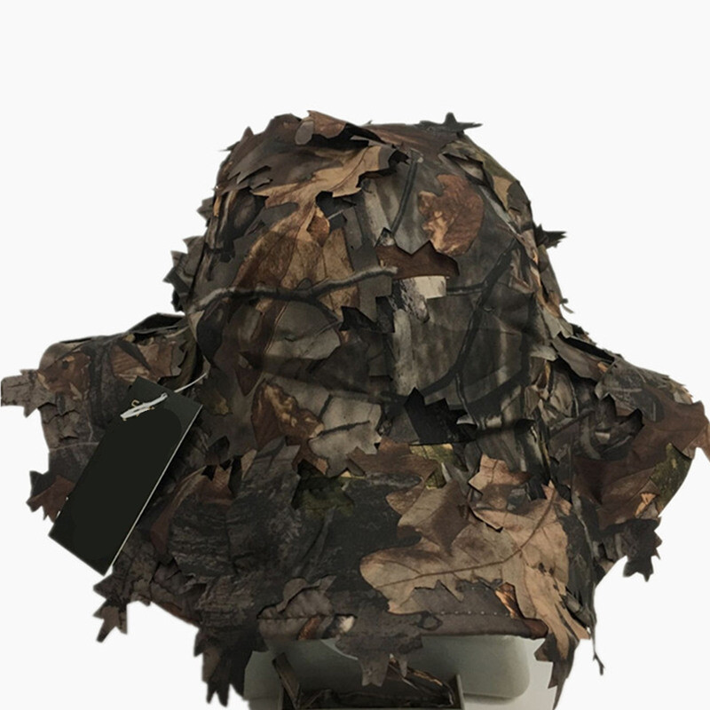 Нов камуфлажен ефект 3D листа Ежедневна бързосъхнеща ловна шапка Полиестерна тактическа спортна на открито плоска шапка Защита от слънце Boonie