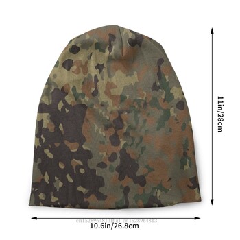 Skullies Beanies Καπέλο Flecktarn Camo Winter Beanie Καπέλα για άνδρες Γυναικεία Καμουφλάζ Art Culture Καπέλα σκι Καπέλα από βαμβακερό καπό