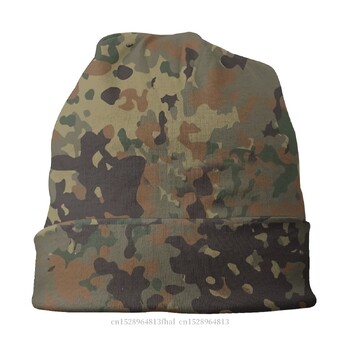 Skullies Beanies Καπέλο Flecktarn Camo Winter Beanie Καπέλα για άνδρες Γυναικεία Καμουφλάζ Art Culture Καπέλα σκι Καπέλα από βαμβακερό καπό