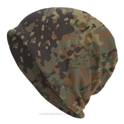 Skullies Beanies Cepures Flecktarn Camo Ziemas Beanie Cepures Vīriešiem Sievietēm Maskēšanās Māksla Kultūra Slēpošanas cepures Kokvilnas pārsegu cepures