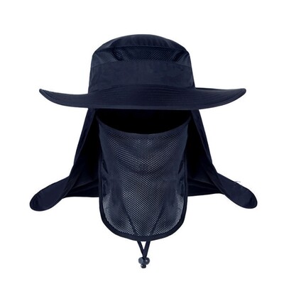 Vasarinė 3 vnt./komplektas Vyriška kepurė kibirui su skara šydu Medžioklės kepurė Nuimama 12 cm armijos skrybėlė nuo saulės vandeniui atspari lauko stovyklos žvejybos kepurė