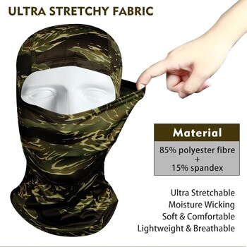 MUSION Fashion Camo Μάσκα Προσώπου Bandana Balaclava Hood Headwear για άνδρες Γυναικεία Προπόνηση Ποδηλασία Σκι Ανθεκτικό στον άνεμο κυνήγι