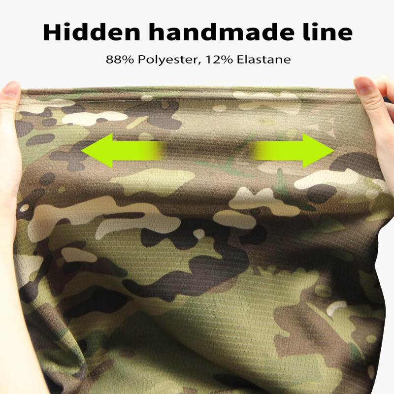 MUSION Fashion Camo Veido kaukė Bandana Balaclava Galvos apdangalai su gobtuvu vyrams Moterų treniruotėms dviračių slidinėjimo vėjui atspari medžioklė