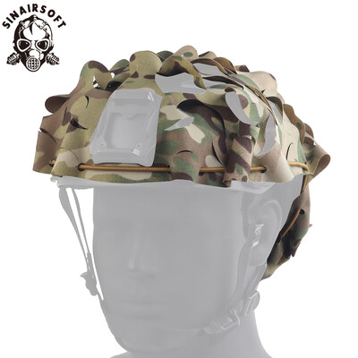 SINAIRSOFT Tactical Lightweight Laser Cut FAST Helmet Cover 3D камуфлажна каска Платнена обвивка за шапки Лов Airsoft каска