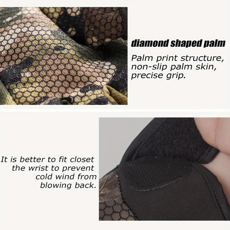 Есен Зима Ловни ръкавици с пълен пръст Сензорен екран Защита против приплъзване Ръкавици за спортен риболов Лов Ръкавици за ходене на открито