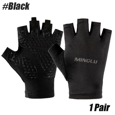 1 pora vasarinių dviratininkų pirštinių Be pirštų Fitness Žvejyba moterims Vyrams pavasario sporto salė Kvėpuojančios neslystančios jogos elastinės dviračio pirštinės