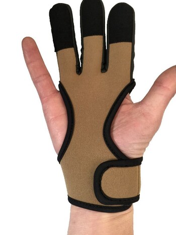 Protective 3 Fingers Hand Leather Black Guard Glove Safety Archery for Recurve Compound Bow Shooting βαλλίστρα κυνήγι σφεντόνας