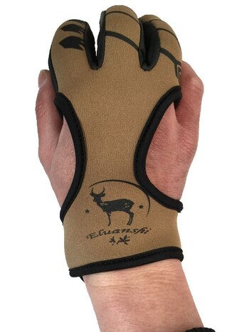 Protective 3 Fingers Hand Leather Black Guard Glove Safety Archery for Recurve Compound Bow Shooting βαλλίστρα κυνήγι σφεντόνας