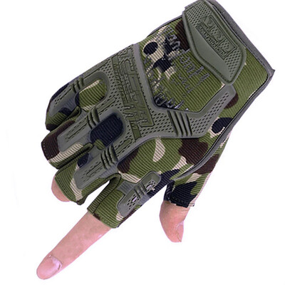 Тактически ръкавици Половин пръст Пейнтбол Airsoft Shot Combat Anti-Skid Men Bicycle Full Finger Gloves Защитна екипировка