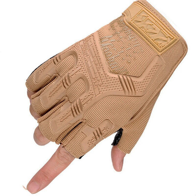 Тактически ръкавици Половин пръст Пейнтбол Airsoft Shot Combat Anti-Skid Men Bicycle Full Finger Gloves Защитна екипировка