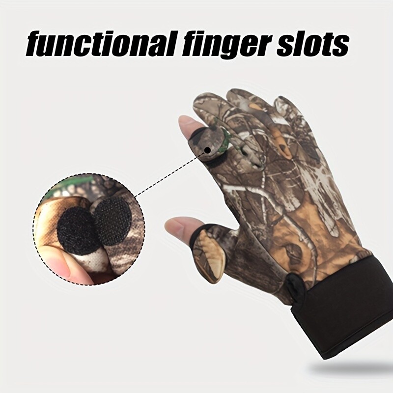 Есенни зимни ловни ръкавици Алпинизъм Пълна защита на пръстите Нехлъзгаща защита Ръкавици за спортен риболов Ръкавици за катерене Лов на открито