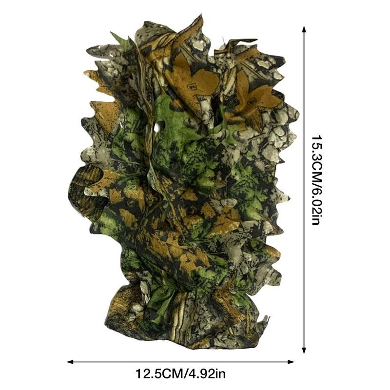 3D medžioklės Ghillie pirštinės Bionic lapinės kamufliažinės galvos apdangalaiKamufliažinės kostiumo pirštinės, skirtos džiunglių laukinės gamtos fotografijai Turkija Camo