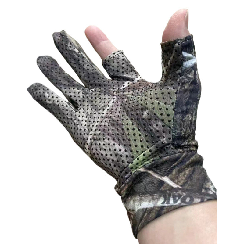 Boinic Camouflage libisemisvastane kahe sõrmega lõigatud jahindus kalapüügikindad õhukesed päikesekaitsekreem Jalgrattasõidu matkakindad Multifunktsionaalsed labakindad