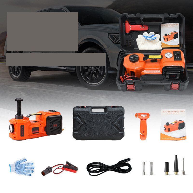 12 V transporto priemonėje montuojamo elektrinio hidraulinio kėliklio 36 cm pripučiamo padangų keitimo įrankio su siurbliu pristatymas į kitą šalį