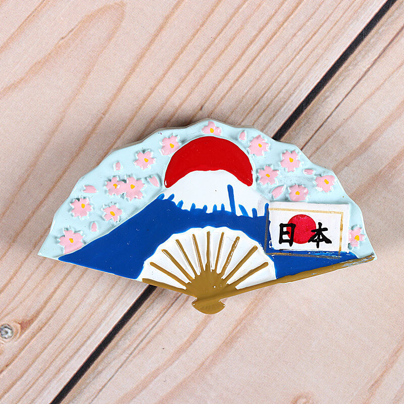 Персонаж, триизмерна смола, японски пейзажи на Токио, туристически сувенир, магнит за хладилник, украса на японската дева нинджа