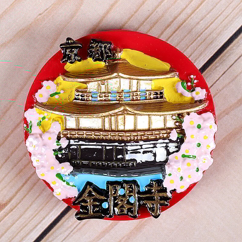 Персонаж, триизмерна смола, японски пейзажи на Токио, туристически сувенир, магнит за хладилник, украса на японската дева нинджа