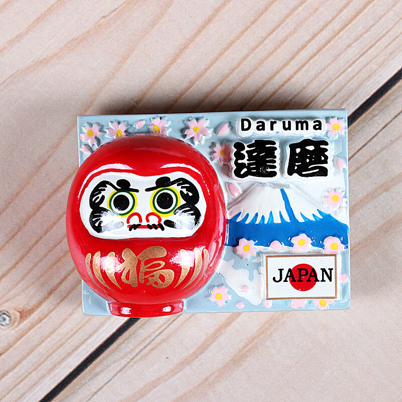 Персонаж, триизмерна смола, японски пейзажи на Токио, туристически сувенир, магнит за хладилник, украса на японската дева нинджа