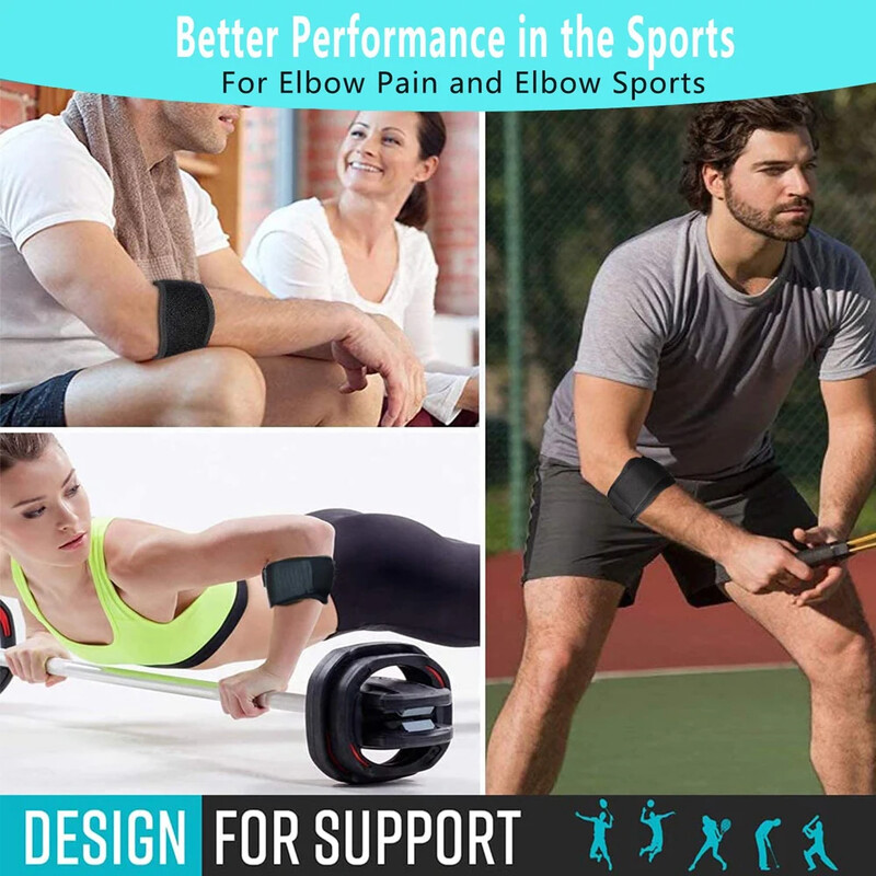 Поддържаща каишка за лакътна скоба от 1 част, релеф за тенис лакът и лактите на играч на голф, регулируема лента за лакътя за възстановяване на спортни наранявания