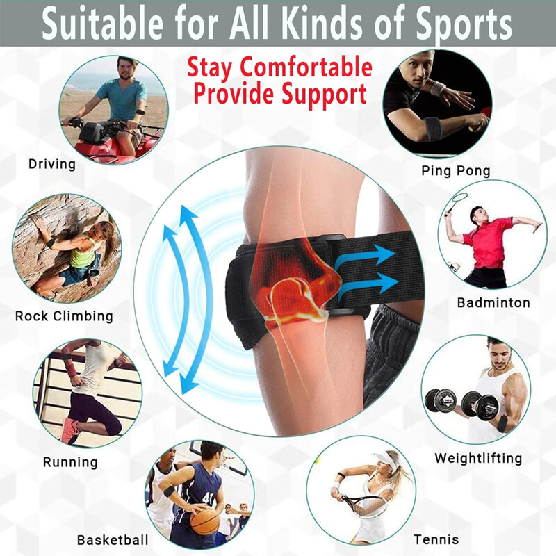 Поддържаща каишка за лакътна скоба от 1 част, релеф за тенис лакът и лактите на играч на голф, регулируема лента за лакътя за възстановяване на спортни наранявания