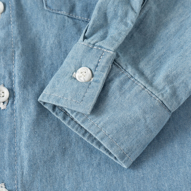 2024 m. rudens nauji berniukų džinsiniai marškiniai Užsienio prekyba Dropshipping Didmeninė prekyba Vaikiški drabužiai Viršutiniai vaikiški marškiniai ilgomis rankovėmis