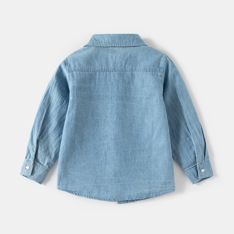 2024 m. rudens nauji berniukų džinsiniai marškiniai Užsienio prekyba Dropshipping Didmeninė prekyba Vaikiški drabužiai Viršutiniai vaikiški marškiniai ilgomis rankovėmis