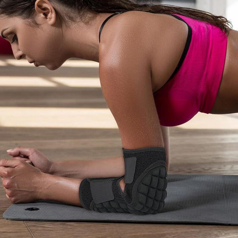Защитна подложка за лакътя Спортна подложка за лакътя Мека дишаща компресионна подложка за лакът със закрепваща лента за поддръжка на болката