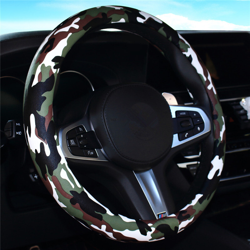 Калъф за волан, капак за волан на автомобил, камуфлажен капак за кормило на автомобил, консумативи за интериорна декорация на автомобил